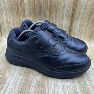 Brooks Addiction Walker 2 Men's Size 10.5 4E Wide Black Hook Loop Shoes‎ Leather